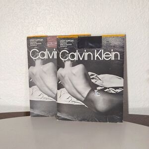 Calvin Klein Vintage 1985 2 Pair Pantyhose In Original Package Lot